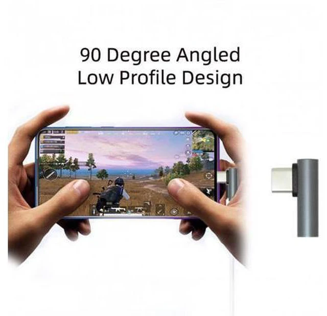 Alt view image 6 of 7 - SM 2pcs/lot Low Profile Angled & Straight USB 3.1 Type C Male to USB-C Female Power Data 10Gbps Adapter for NS Switch & Phone