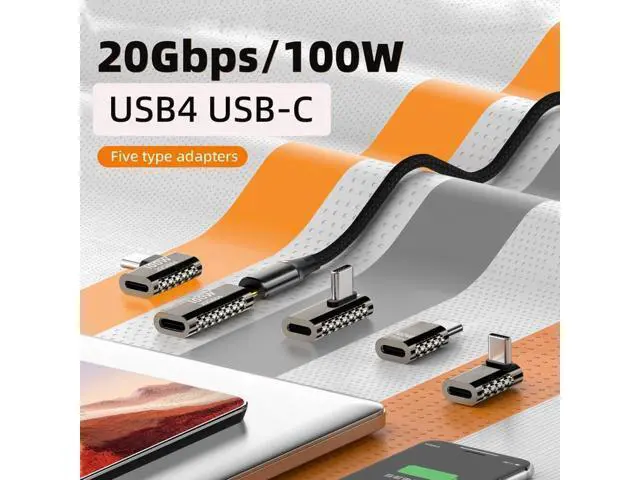 Alt view image 7 of 7 - USB4 Type-C Female to Female 100W Power 20Gbps Data 8K Video Extender Adapter for NS Phone Laptop