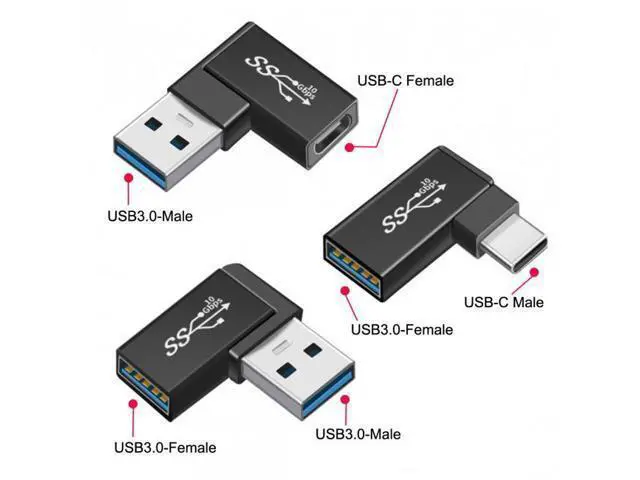 Main image of SM 3pcs/lot Angled 90 Degree USB 3.1 Type C Male Female to USB3.0 Type A Female OTG Data 10Gbps Adapter