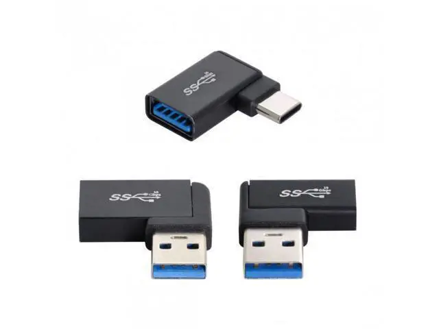 Alt view image 2 of 7 - SM 3pcs/lot Angled 90 Degree USB 3.1 Type C Male Female to USB3.0 Type A Female OTG Data 10Gbps Adapter