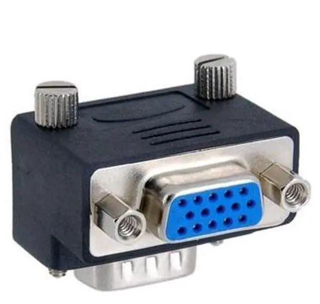 Alt view image 2 of 7 - SM 90 Degree Up Angled VGA SVGA Male To Female Extension Adapter for Monitor & Projector