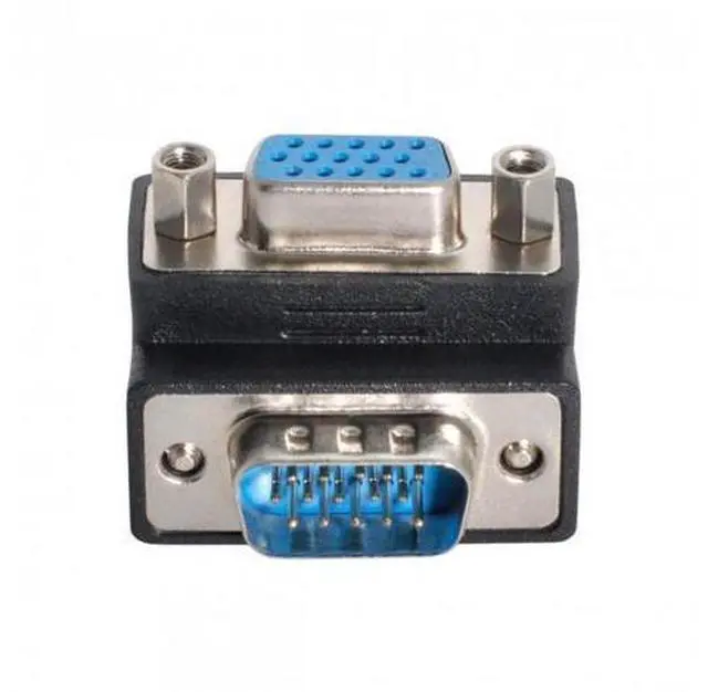 Alt view image 4 of 7 - SM 90 Degree Up Angled VGA SVGA Male To Female Extension Adapter for Monitor & Projector