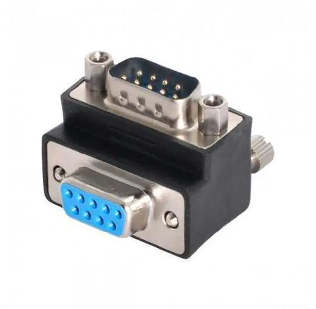 Alt view image 6 of 7 - HKCY DB-016-UP D-Sub RS232 9Pin Male to Female Up Angled 90 Degree Extension Adapter