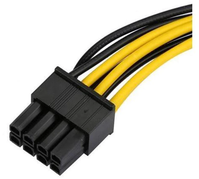 Alt view image 2 of 6 - PCI-E PCI Express 6 Pin Male to 8 Pin Female Video Card Extension Power Cable SA-140