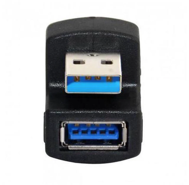 Alt view image 5 of 7 - SM 1 Set Up & Down Angled USB 3.0 Adapter A Male to Female Extension 180 Degree 5Gbps
