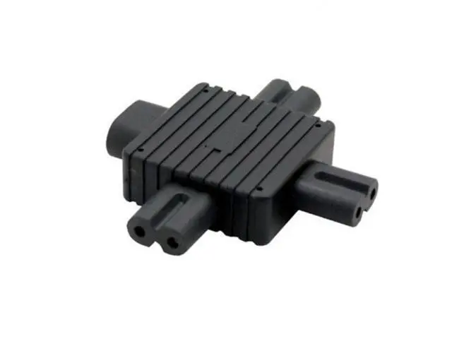 Alt view image 3 of 7 - HKCY PW-040 IEC 320 Figure 8 C8 Male to 3X Female C7 Splitter Power Adapter for Power Supply 1 in 3 out