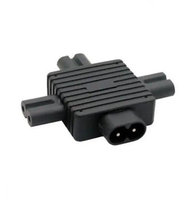 Main image of HKCY PW-040 IEC 320 Figure 8 C8 Male to 3X Female C7 Splitter Power Adapter for Power Supply 1 in 3 out