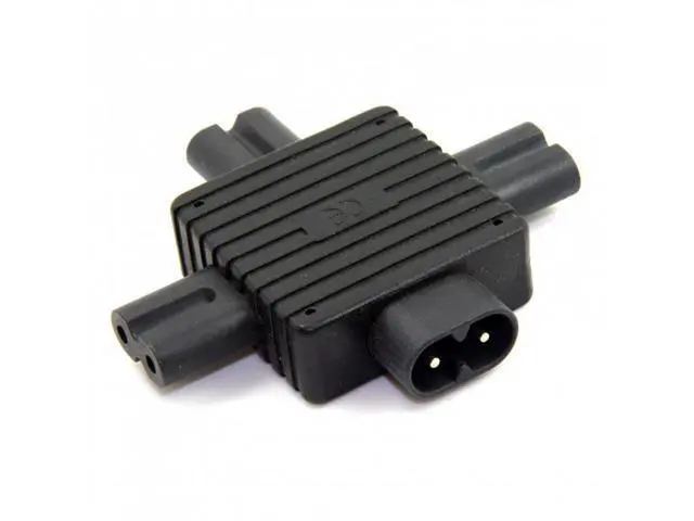 Alt view image 4 of 7 - HKCY PW-040 IEC 320 Figure 8 C8 Male to 3X Female C7 Splitter Power Adapter for Power Supply 1 in 3 out