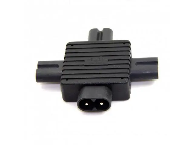 Alt view image 7 of 7 - HKCY PW-040 IEC 320 Figure 8 C8 Male to 3X Female C7 Splitter Power Adapter for Power Supply 1 in 3 out