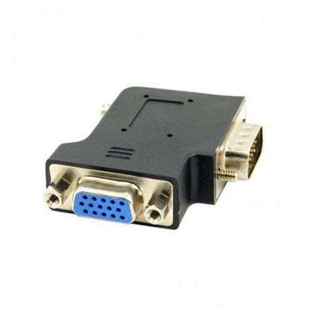 Main image of SM Vertical Flat Left Angled 90 Degree VGA SVGA Male To Female extension Adapter