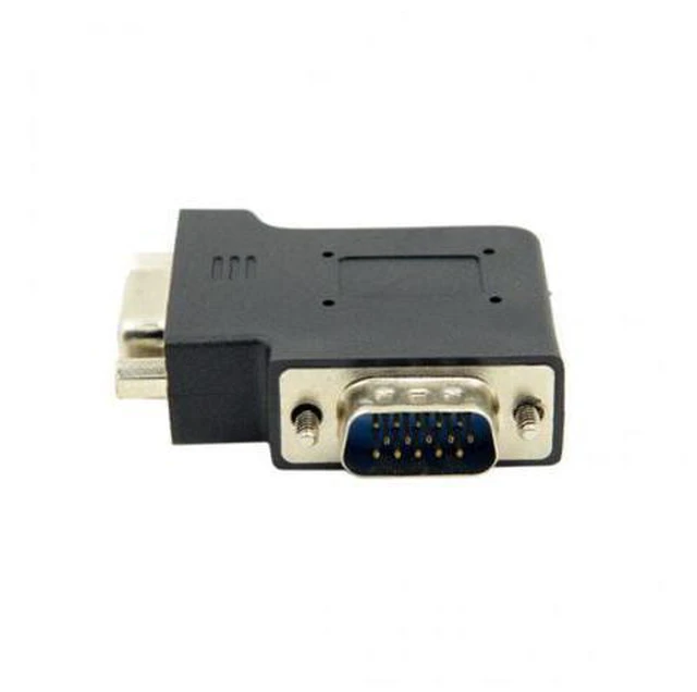 Alt view image 2 of 7 - SM Vertical Flat Left Angled 90 Degree VGA SVGA Male To Female extension Adapter