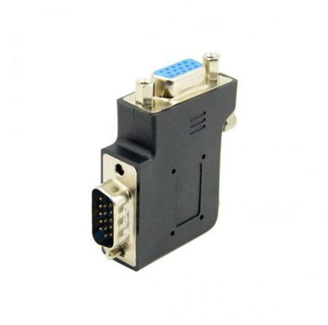 Alt view image 5 of 7 - SM Vertical Flat Left Angled 90 Degree VGA SVGA Male To Female extension Adapter