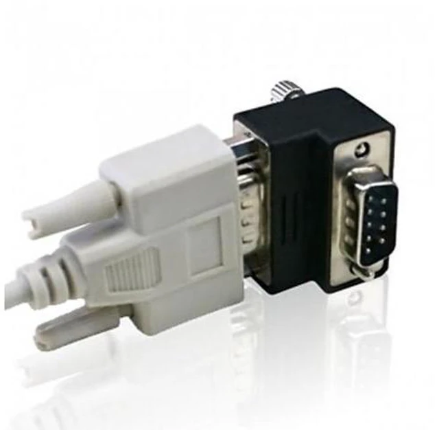 Alt view image 7 of 7 - SM Up Angled 270 degree RS232 D-Sub 9Pin Male screw type To Female Nut type extension Adapter