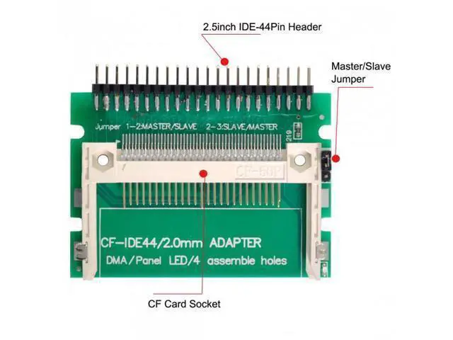 Alt view image 3 of 7 - HKCY EP-030 CF Compact Flash Merory Card to Laptop 2.5" 44 Pins Male IDE Hard Disk Drive HDD SSD Adapter