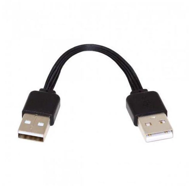 Alt view image 3 of 7 - HKCY U2-028-BK-0.13M 13cm USB 2.0 Type-A Male to Type-A Male Male Data Flat Slim FPC Cable for FPVDiskPhone