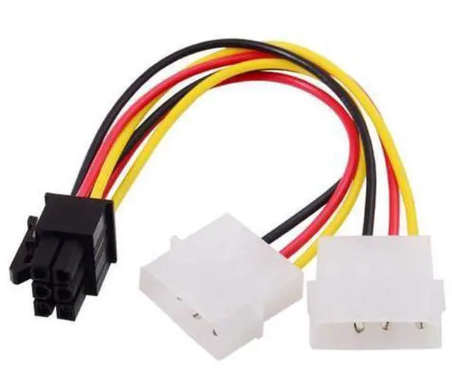 Main image of HKCY SA-027 Dual 4Pin to 6 Pin EPS 12V Graphics Card Power Supply Adapter Converter Cable