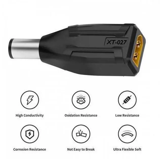 Alt view image 6 of 7 - XT60 Male SC100 Protocol to DC 7.4x5.0mm Male Fast Charging Adapter for RC Lipo Battery Quadcopter Multicopter Aeromodelling