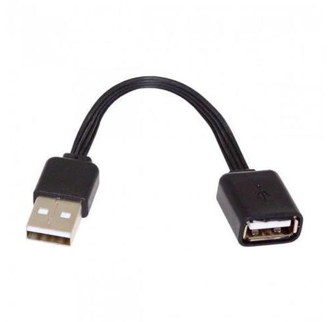 Alt view image 3 of 7 - HKCY U2-047-BK-0.13M 13cm USB 2.0 Type-A Male to Type-A Male Female Data Flat Slim FPC Cable for FPVDiskPhone