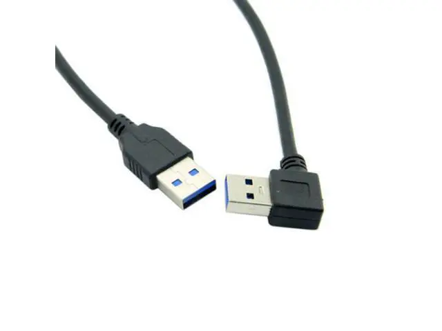 Alt view image 4 of 7 - HKCY U3-069-RI 90 Degree Right Angled USB 3.0 A Type Male to Straight A Type Male Data Cable 40cm