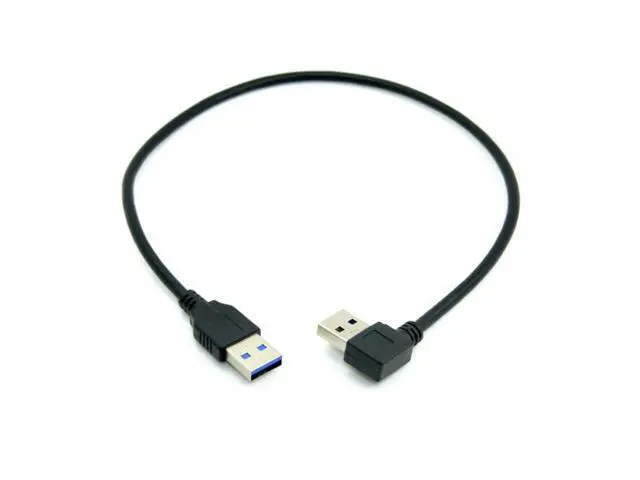 Alt view image 6 of 7 - HKCY U3-069-RI 90 Degree Right Angled USB 3.0 A Type Male to Straight A Type Male Data Cable 40cm