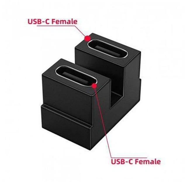 Alt view image 4 of 7 - SM 40Gbps USB4 Type C Female to Female Coupler Extender Power Data Video Adapter for NS Switch & Phone & Laptop