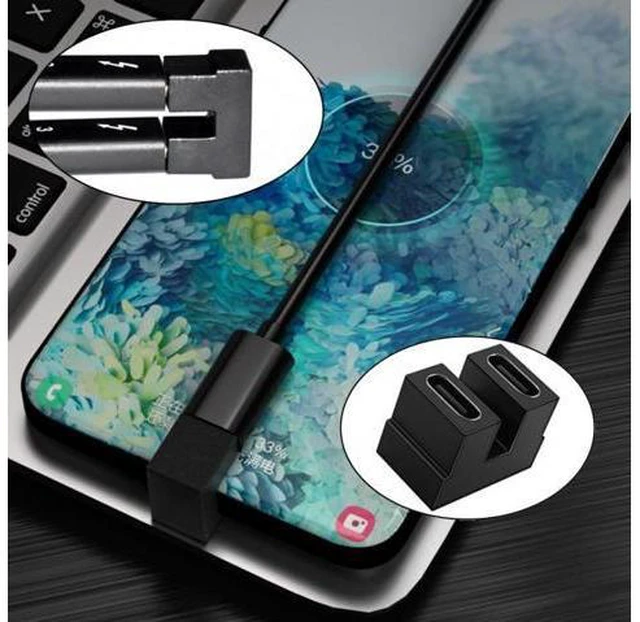 Alt view image 6 of 7 - SM 40Gbps USB4 Type C Female to Female Coupler Extender Power Data Video Adapter for NS Switch & Phone & Laptop