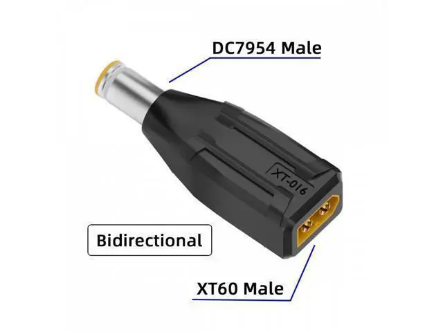 Alt view image 3 of 7 - XT60 Male SC100 Protocol to DC 7.9x5.4mm Male Fast Charging Adapter for RC Lipo Battery Quadcopter Multicopter Aeromodelling