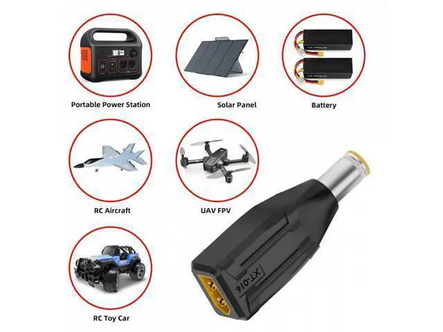Alt view image 7 of 7 - XT60 Male SC100 Protocol to DC 7.9x5.4mm Male Fast Charging Adapter for RC Lipo Battery Quadcopter Multicopter Aeromodelling
