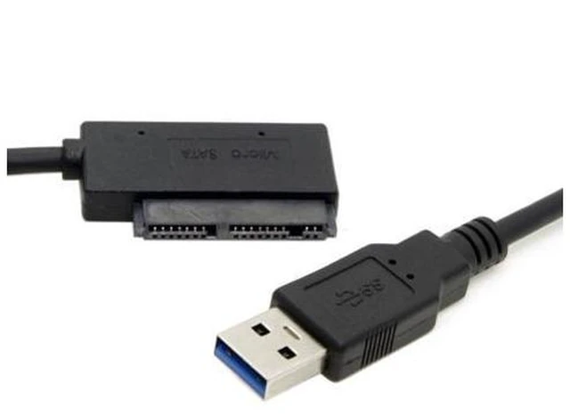 Alt view image 3 of 5 - USB 3.0 to Micro SATA 7+9 16 Pin 1.8" 90 Degree Angled Hard Disk Driver SSD Adapter Cable 10cm U3-382