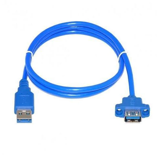 Alt view image 4 of 5 - USB 3.0 A Type Male to Female Extension Cable with Panel Mount Screws Holes U3-046-1.0M