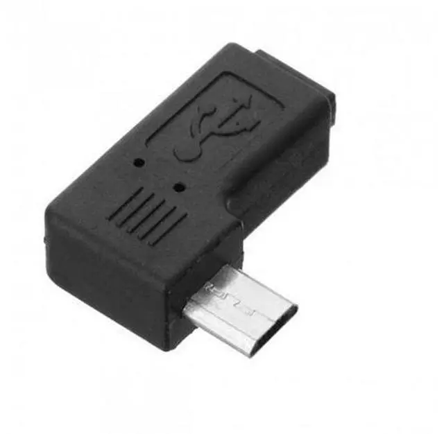 Alt view image 5 of 7 - SM Micro USB 2.0 5Pin Male to Female M - F Extension Adapter 90 Degree Right Angled