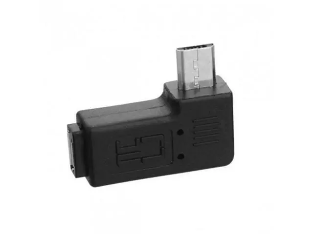 Alt view image 7 of 7 - SM Micro USB 2.0 5Pin Male to Female M - F Extension Adapter 90 Degree Right Angled