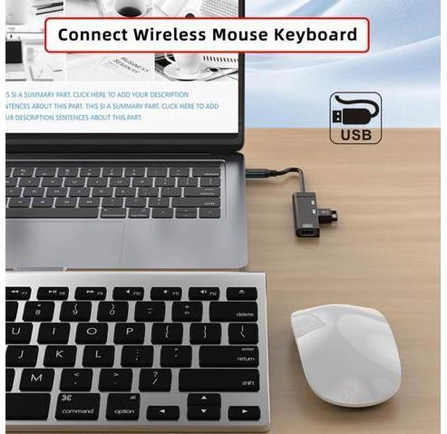 Alt view image 5 of 7 - USB-C Type-C to HDMI 4K@120hz USB 3.0 OTG Converter HDTV Multiport Adapter with Female PD 100W Power Port