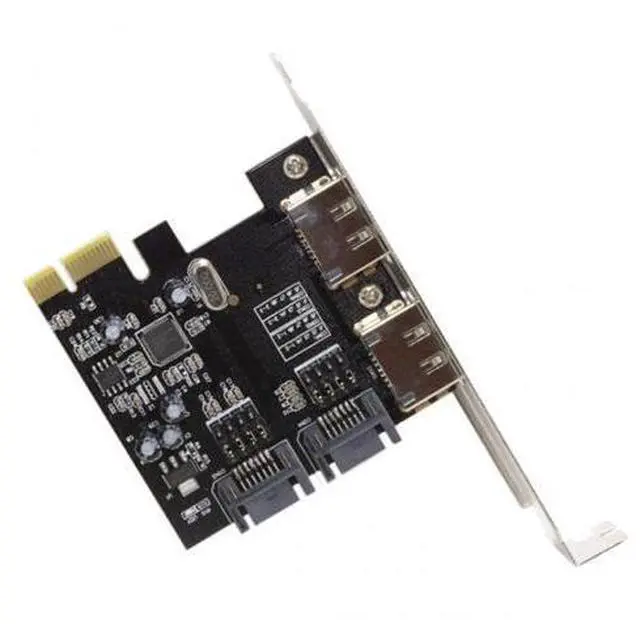 Alt view image 2 of 7 - HKCY SA-078 PCI-E To 4 Ports SATA 3.0 ESATA PCIE SATA3 6Gbps Expansion Card PCI-E Adapter