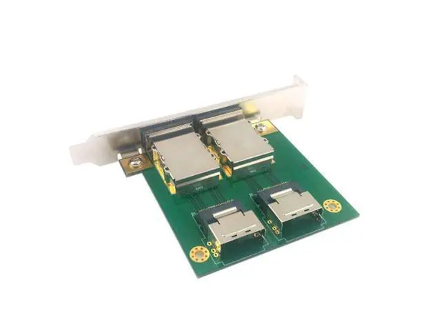 Alt view image 2 of 7 - SM Dual Ports Mini SAS SFF-8088 To SAS 36Pin SFF-8087 PCBA Female Adapter With PCI Bracket