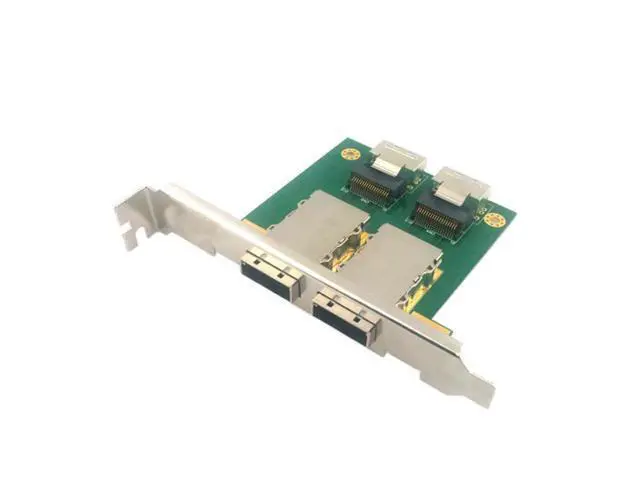Alt view image 3 of 7 - SM Dual Ports Mini SAS SFF-8088 To SAS 36Pin SFF-8087 PCBA Female Adapter With PCI Bracket