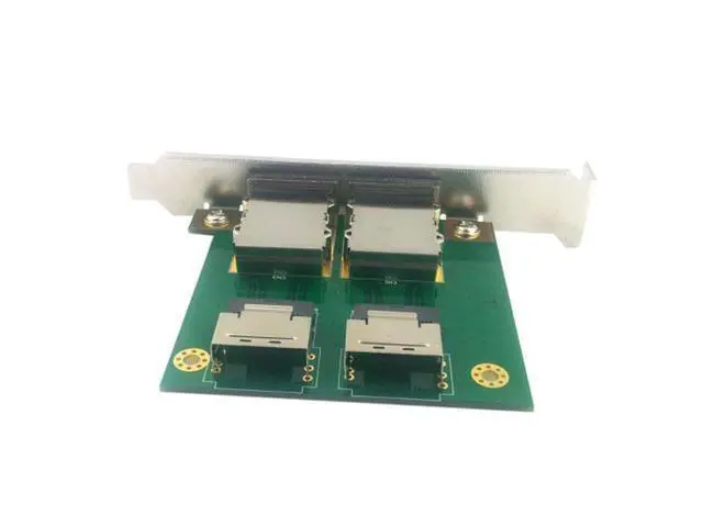 Alt view image 4 of 7 - SM Dual Ports Mini SAS SFF-8088 To SAS 36Pin SFF-8087 PCBA Female Adapter With PCI Bracket