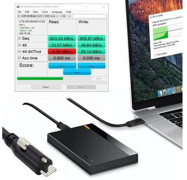 Alt view image 3 of 7 - USB 3.1 Type-C Locking to Locking USB-C Data Power Cable for Camera With Single Panel Mount Screw Connector (3.0m)