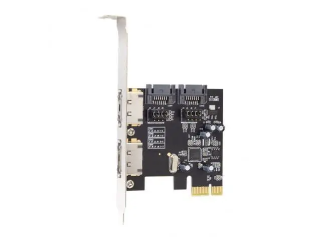 Alt view image 3 of 7 - PCI-E To 4 Ports SATA 3.0 ESATA PCIE SATA3 6Gbps Expansion Card PCI-E Adapter SA-208