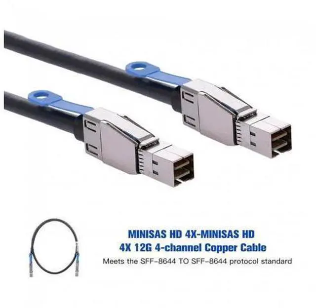 Alt view image 5 of 7 - SM External Mini SAS HD SFF-8644 to Mini SAS High Density HD SFF-8644 Data Server Raid Cable 50cm 12Gbps
