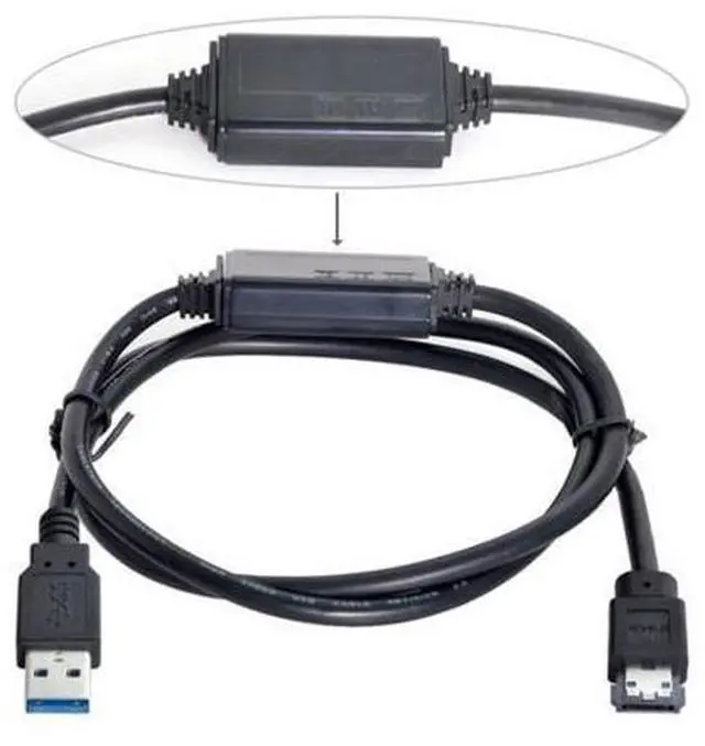 Alt view image 2 of 7 - USB 3.0 to Power Over eSATA DC5V Adapter USB2.0 to HDD/SSD/ODD eSATAp Converter