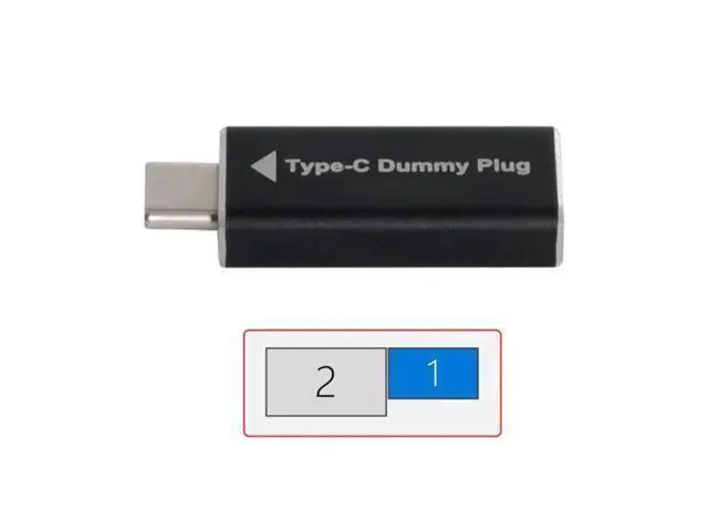 Alt view image 2 of 6 - SM CY Virtual Display Adapter USB-C Type-C DDC EDID Dummy Plug Headless Ghost Display Emulator 1920x1080p@60Hz