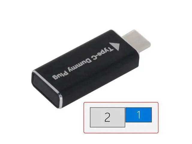 Alt view image 4 of 6 - SM CY Virtual Display Adapter USB-C Type-C DDC EDID Dummy Plug Headless Ghost Display Emulator 1920x1080p@60Hz