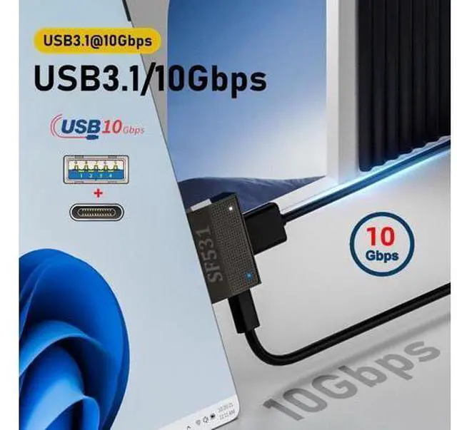 Alt view image 4 of 7 - Magnetic to USB3.1 Type-A & 15V Type-C USB-C Data Charge Adapter SF531 for Surface Pro9 Pro8 Pro7 Pro6 Pro X Go Book