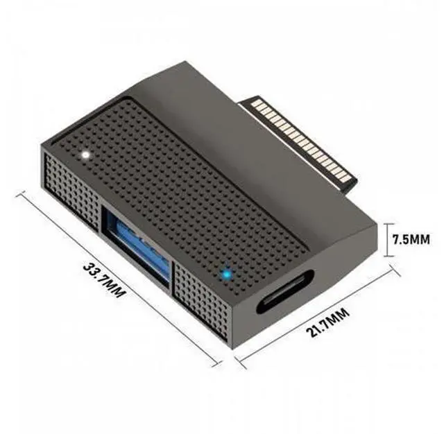 Alt view image 7 of 7 - Magnetic to USB3.1 Type-A & 15V Type-C USB-C Data Charge Adapter SF531 for Surface Pro9 Pro8 Pro7 Pro6 Pro X Go Book