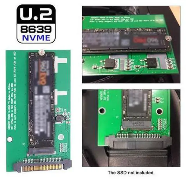 Alt view image 2 of 7 - SFF-8639 NVME U.2 to NGFF M.2 M-key PCIe SSD Adapter for Mainboard Replace SA-211