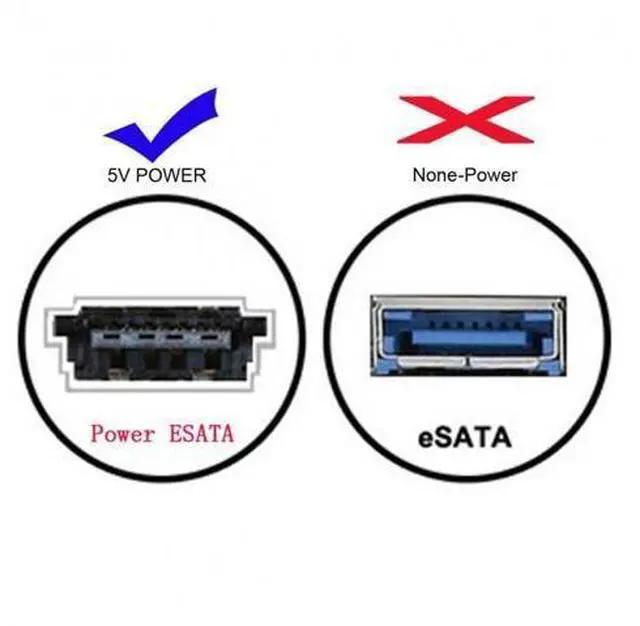 Alt view image 5 of 6 - USB-C Type-C to Power Over eSATA DC5V Adapter USB3.0 to HDD/SSD/ODD eSATAp Converter