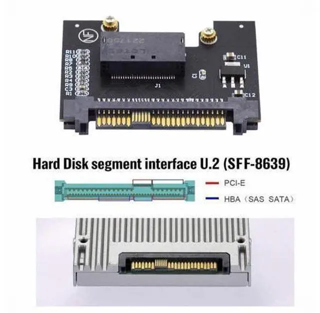 Alt view image 3 of 7 - U.2 SFF-8639 Host Adapter to NVMe Ruler 1U GEN-Z EDSFF 1C 4X Short SSD P4511 E1.S Carrier Adapter SF-072-1C