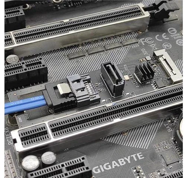 Alt view image 5 of 7 - NGFF Key B+M PCI Express to SATA 3.0 6Gbps Dual Ports Vertical Horizontal Adapter Converter Hard Drive Extension Card JMB582 2280