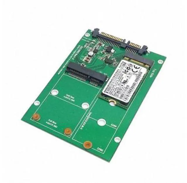Alt view image 2 of 7 - SM USB 3.0 to SATA 22pin 2.5" Hard Disk to 2 in 1 Combo Mini PCI- E 2 Lane M.2 NGFF & mSATA SSD Adapter Converter